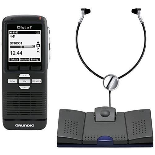 Grundig Digta 7 Starter Diktafonsats Internminne + minneskort Svart - Diktafoner (300 h, Quality Play (QP) KDC7028-0