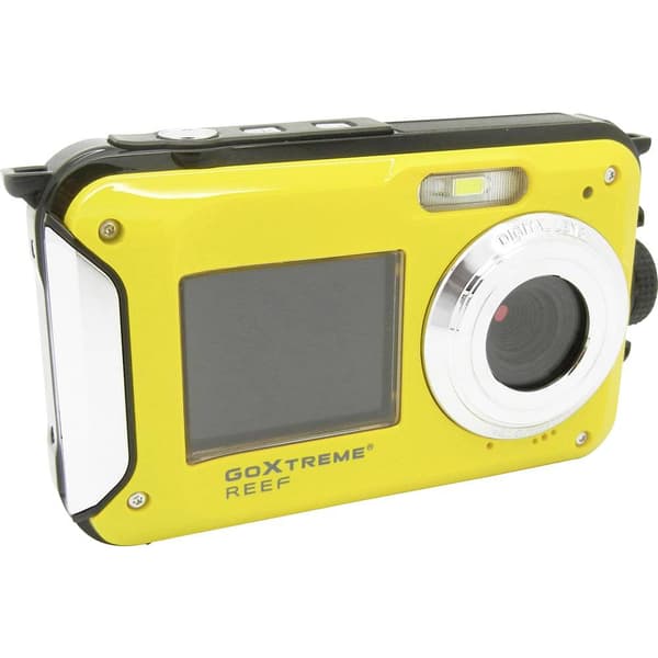 GoXtreme Reef Yellow Digitalkamera 24 Megapixel Gul Full HD Video, Vattentät till 3 m, Undervattenskamera, Stöttålig, m