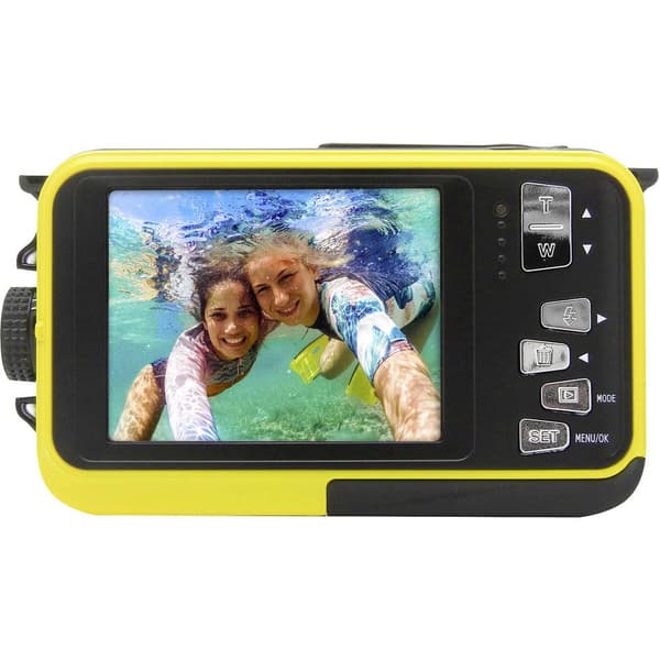 GoXtreme Reef Yellow Digitalkamera 24 Megapixel Gul Full HD Video, Vattentät till 3 m, Undervattenskamera, Stöttålig, m