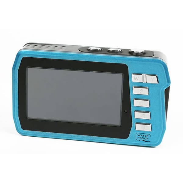 Aquapix W3048-I Edge Iceblue Digitalkamera 48 Megapixel Is, Blå Undervattenskamera, Frontdisplay