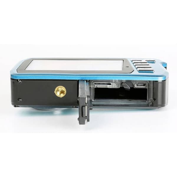 Aquapix W3048-I Edge Iceblue Digitalkamera 48 Megapixel Is, Blå Undervattenskamera, Frontdisplay
