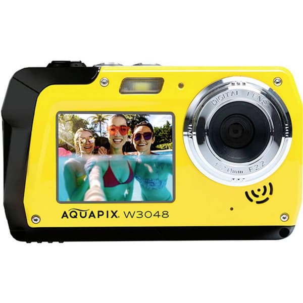 Aquapix W3048-Y Edge Yellow Digitalkamera 48 Megapixel Gul Undervattenskamera, Frontdisplay