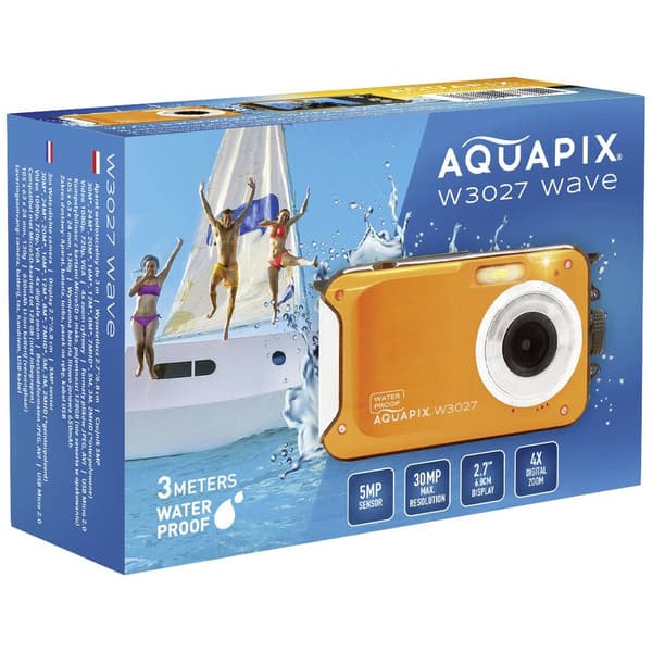 Aquapix W3027-O Wave Orange Digitalkamera 5 Megapixel Orange Vattentät