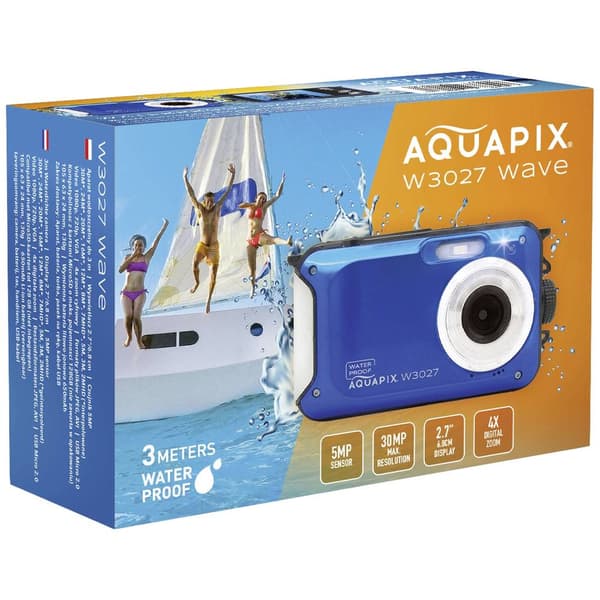 Aquapix W3027-M Wave Marine Blue Digitalkamera 5 Megapixel Marinblå Vattentät
