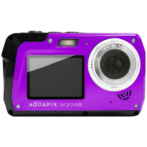 Aquapix W3048-V Edge Violet Digitalkamera 48 Megapixel Violett Undervattenskamera, Frontdisplay