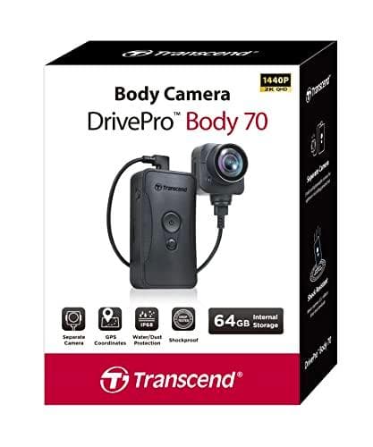 Transcend DrivePro Body 70 - Videokamera - 1440p / 30fps 64GB - Wi-Fi, Wi-Fi (TS64GDPB70A)