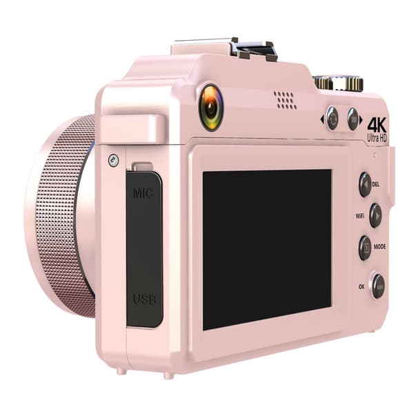 INF Digitalkamera 4K/48MP/18X digital zoom/autofokus/dobbeltkamera med 32GB TF-kort