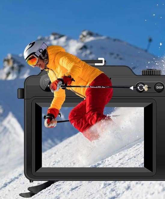 INF Digitalkamera 4K/48MP/18X digital zoom/autofokus/dobbeltkamera med 32GB TF-kort