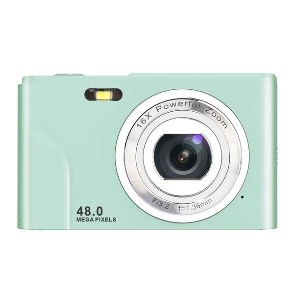 INF Digitalkamera med 48 MP, HD 1080p, 16x zoom, minnekort