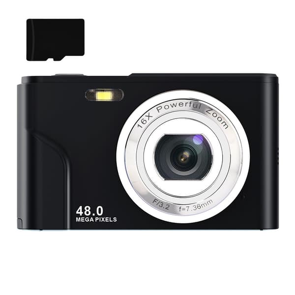 INF Digikamera 48 MP, HD 1080p ja 16x zoom kortilla