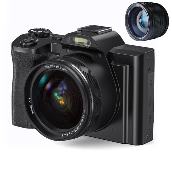 INF Digitalkamera 4K, 48MP, CMOS, 16x zoom, selvutløser
