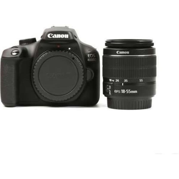 CANON EOS 4000D med EF-S 18-55 mm f/3.5-5.6 III-objektiv DSLR-kamera