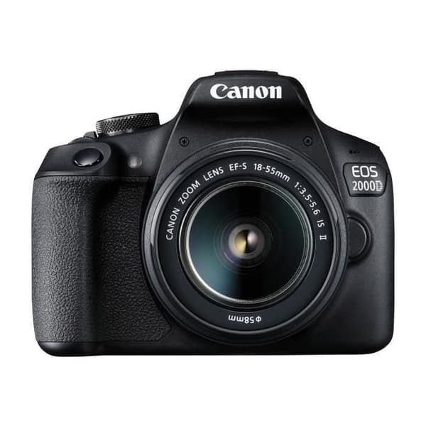 Canon EOS 2000D digital reflexkamera 24,1 MP APS-C 1080p - 30 fps 3x optisk zoom EF-S 18-55 mm IS II-objektiv...
