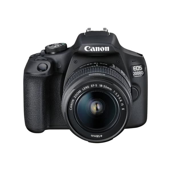 Canon EOS 2000D digital reflexkamera 24,1 MP APS-C 1080p - 30 fps 3x optisk zoom EF-S 18-55 mm IS II-objektiv...