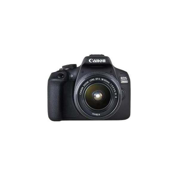Canon EOS 2000D digital reflexkamera 24,1 MP APS-C 1080p - 30 fps 3x optisk zoom EF-S 18-55 mm IS II-objektiv... Svart