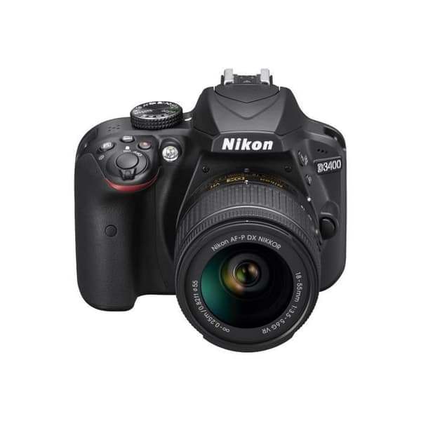 Nikon D3400 24,2 MP APS-C 1080p digital reflexkamera - 60 fps 3x optisk zoomlins AF-P DX VR 18-55 mm Bluetooth...