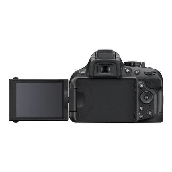 Reflex NIKON D5200 KIT+ 18-55 mm VR II svart - 24,1 MP CMOS-sensor - EXPEED 3-processor - Dammtätt system