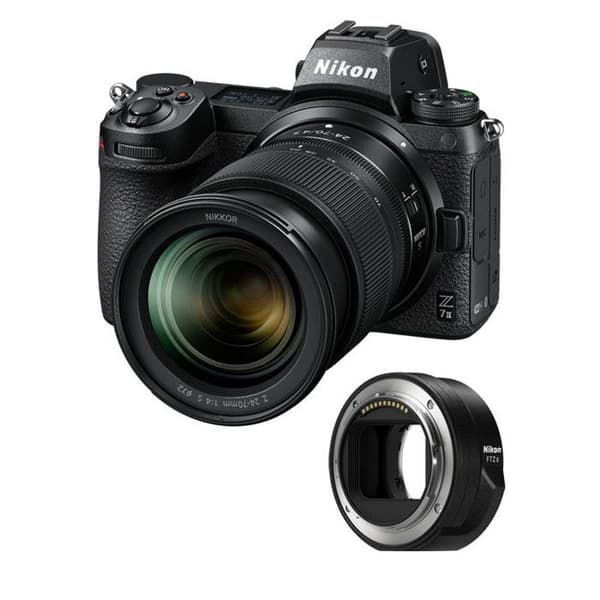 Nikon hybridkamera z7 II + z 24-70mm f/4 s + ftz II-adapter