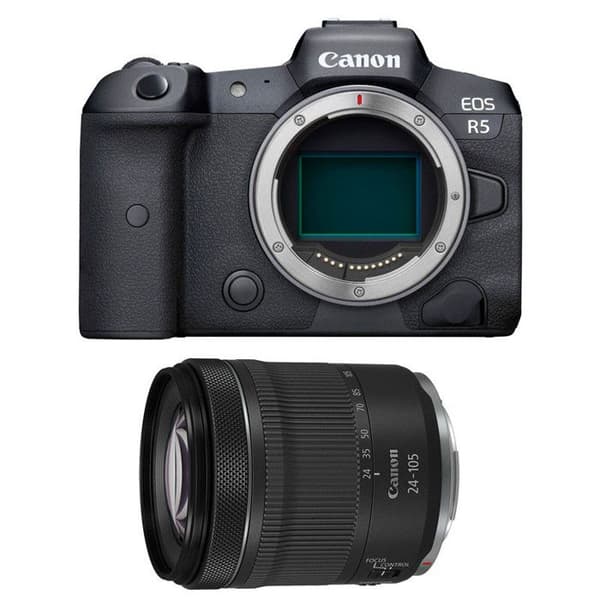Canon systemkamera eos r5 + rf 24-105mm f/4-7.1 is stm