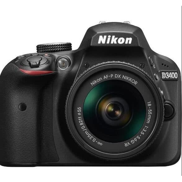 Nikon D3400 Kit reflexkamera (AF-P 18-55 VR) svart - 24,2 MP - Full HD 1080p - Bluetooth