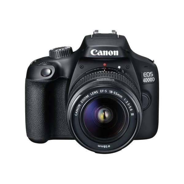 Canon EOS 4000D digital reflexkamera 18,0 MP APS-C 1080p - 30 fps 3x optisk zoom EF-S 18-55 mm DC III-objektiv...