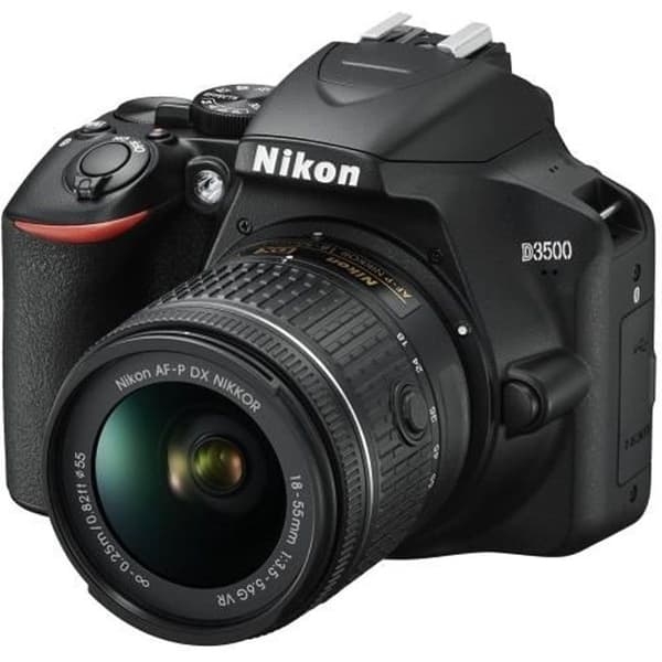 Nikon D3500 AF-P DX 18-55VR+AF-P 70-300VR SLR-kamera - 24,2 Mp CMOS DX - Full HD - Snapbridge - Svart Svart