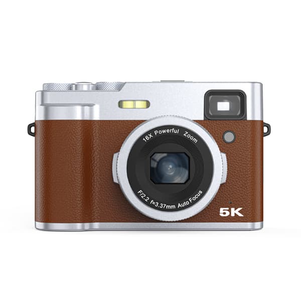 INF 5K digitalkamera, front-bagkameraer/søger/autofokus/anti-shake/32-GB kort Brun