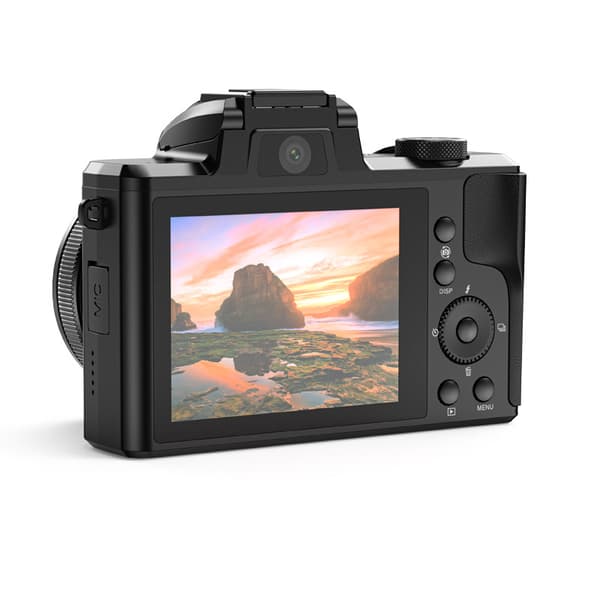 INF Digitalkamera (5k) med doble kameraer foran, autofokus, 32 GB-minnekort