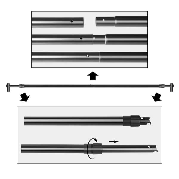 Fotobakgrundstativsset, dubbelkorsstångsdesign, enfärgad bakgrund, 2,4x3M, med vit färg