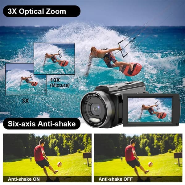 INF Kompakti kädessä pidettävä 5K DSLR-videokamera HDV265K