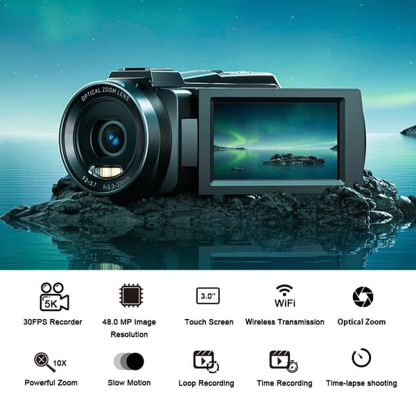 INF Kompakti kädessä pidettävä 5K DSLR-videokamera HDV265K