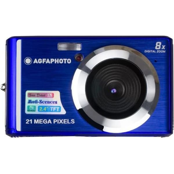 AGFA FOTO - DC5200 kompakt digitalkamera - Blå - 21 MP - 8x digital zoom - Litiumbatteri Blå
