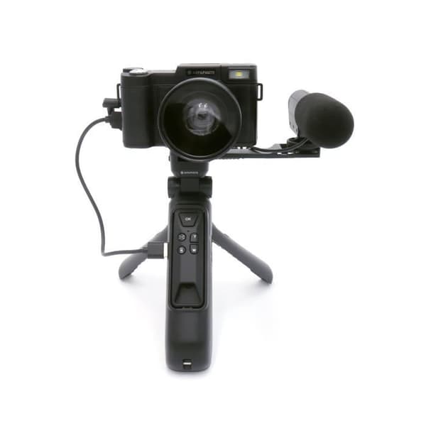 Kit Vlogging - AGFA FOTO - VLG-4K - Kamera 24MP - Videoupplösning 4K - Vidvinkelobjektiv Svart