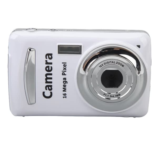 Kompakt 16x digital zoomkamera med 16 MP-sensor og 2,4" LCD 0 Hvit