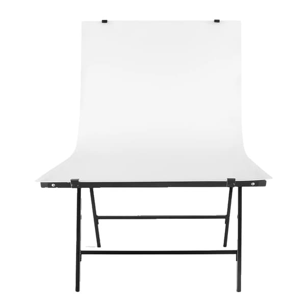 Fotograferingsbord, 100*45cm Størrelse, Holdbart PVC-panel & Metal,Tabel Baggrundssæt