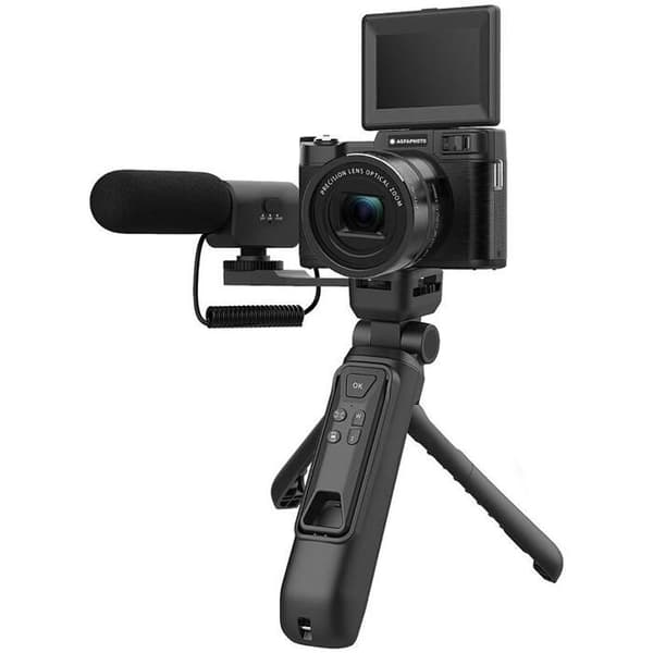 Kit Vlogging - VLG-4K - 24MP - 5X Optisk Zoom - 4K Videoupplösning - 3 tum Skärm Svart