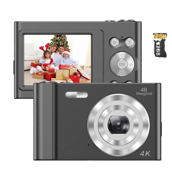 Digitalt kamera, 4K video, 48MP, , Pink W 32GB Card