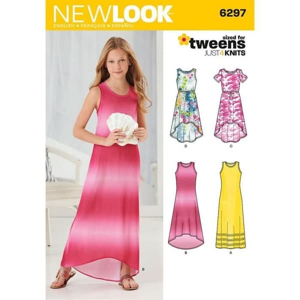 New Look NL6297 sömnadsmönster lång klänning 22 x 15 cm - U06297A