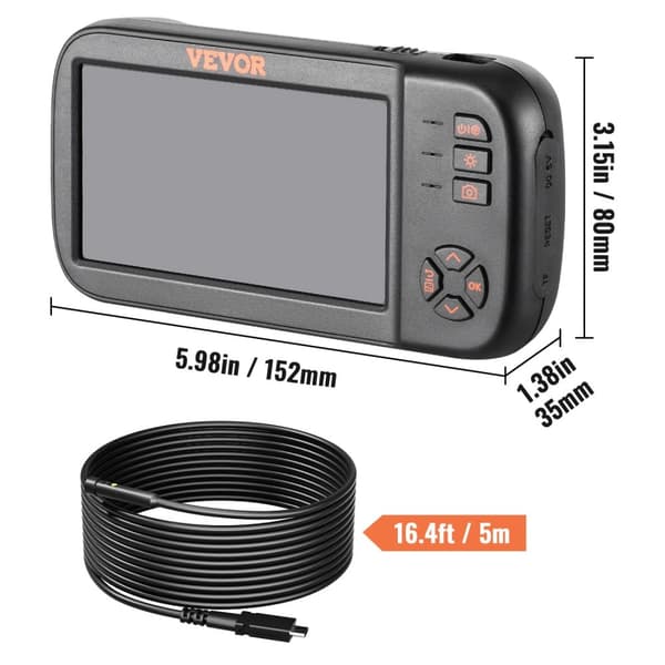 Digital Borrkamera, 3 Linser, 45 IPS Skärm,32 GB