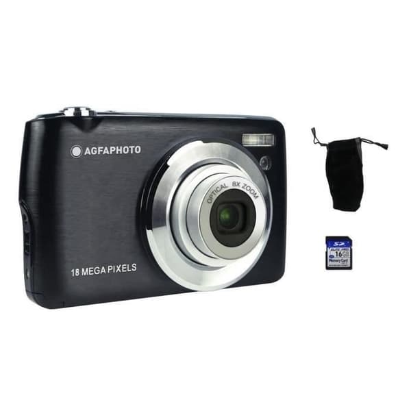 AGFA PHOTO - Compact Cam DC8200 Digital Camera - Svart - Fodral + 16 GB SD-kort