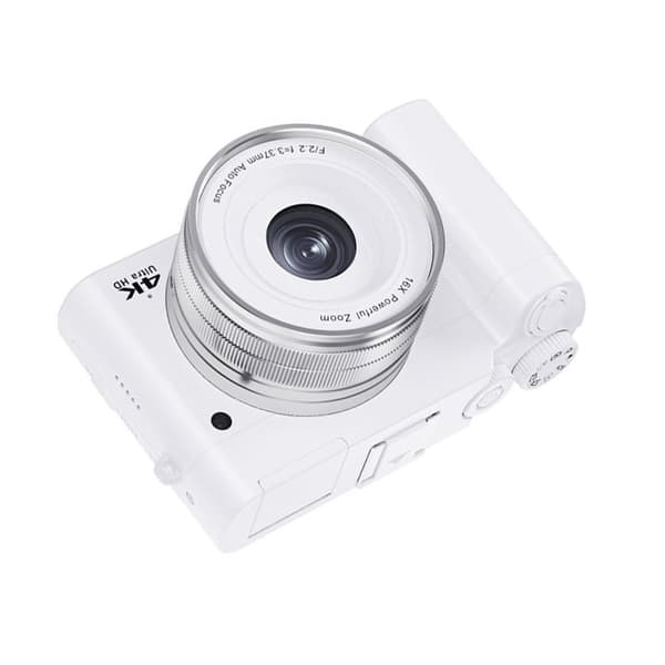 INF DC218T 4K Dual Lens-kamera med 32 GB hukommelseskort (hvid)