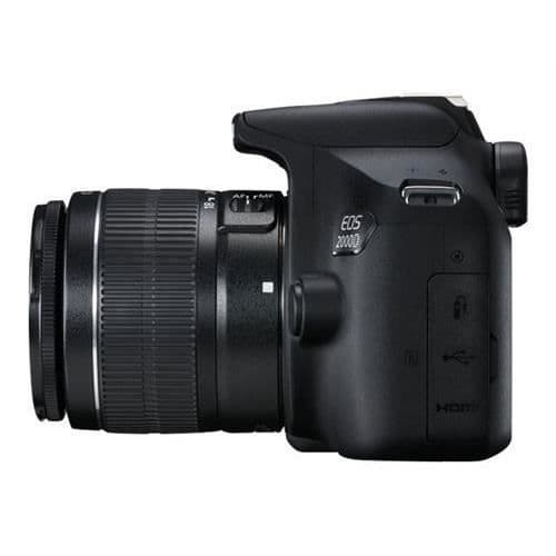 CANON - EOS 2000D Reflexkamera + 18-55mm EF-S 18-55 DC III-objektiv - 24 Mpixels - Full HD 1080p Video - 7,5 cm skärm