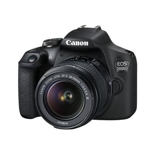 CANON - EOS 2000D Reflexkamera + 18-55mm EF-S 18-55 DC III-objektiv - 24 Mpixels - Full HD 1080p Video - 7,5 cm skärm