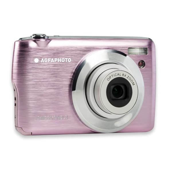 AGFA PHOTO Realishot DC8200 - Compact Cam Digital Camera (18MP, Full HD-video, 2,7-tums LCD-skärm, 8X optisk zoom, batteri Rosa