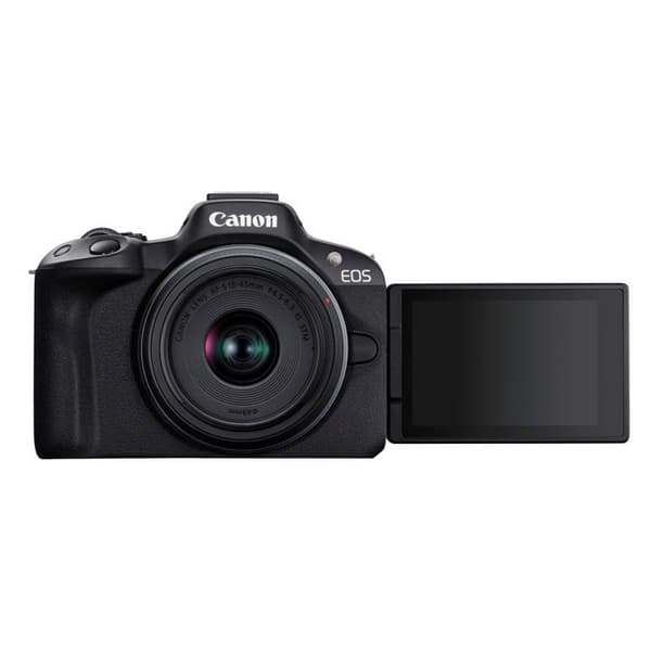 Canon spegellös kamera EOS R50 svart + RF-S 18-45 mm f/4.5-6.3 IS STM - 4549292205046