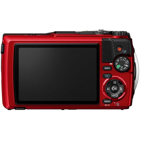 Olympus kompakt vattentät kamera tg7 röd