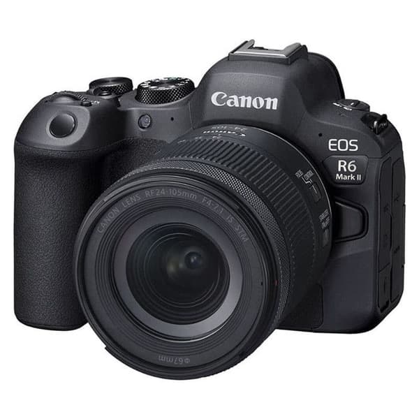 Canon systemkamera hybrid eos r6 mark II + rf 24-105mm f/4-7.1 is stm Svart
