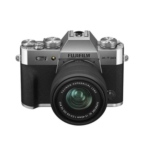 FUJIFILM Hybrid X-T30 II SILVER + Fujinon XC 15-45mm F3.5-5.6 OIS Pancake Power Zoomlins 3 års garanti