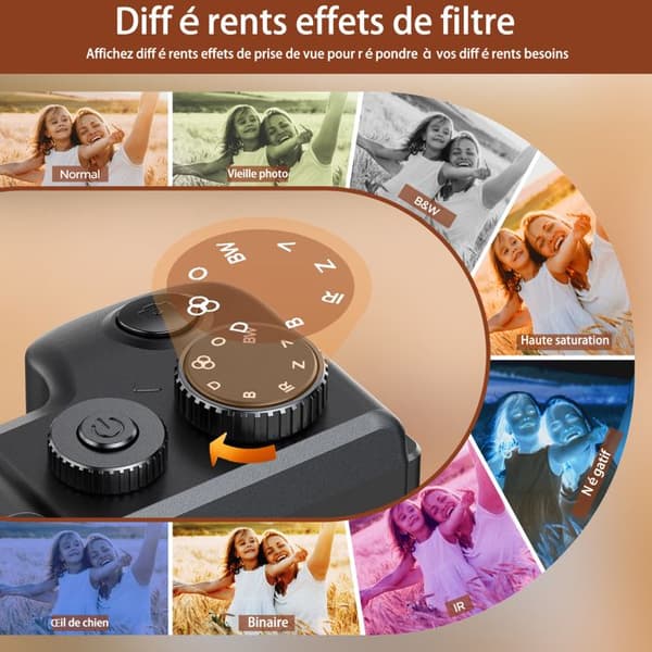 Campark Compact Digital Camera 4K 64MP Autofokus Dubbelbatteri Micro SD-kort 64G Uv-objektiv 3" Makro