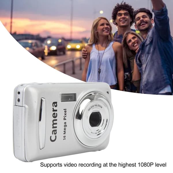 INF 1080P, 16 MP kompakt digitalkamera med 2,4-tommer skærm - 32 GB